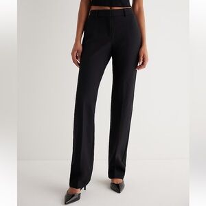 Express Editor Mid Rise Bootcut Pant - Size 12 - Black